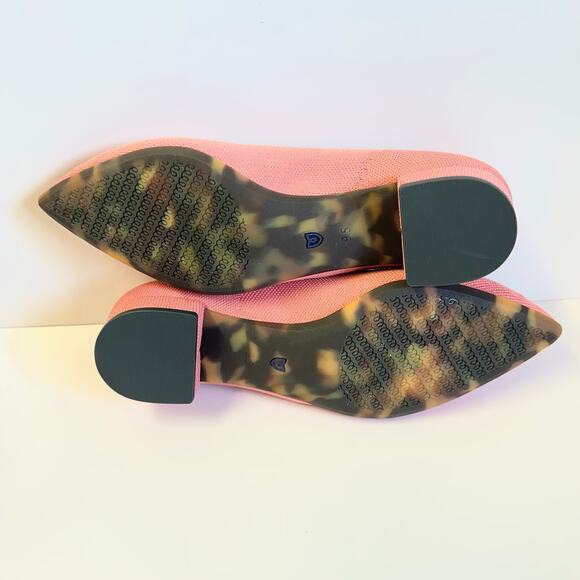 Rothy's the High Point‎ knit low block heel in Tulip/pink Size 9.5 point toe - Picture 11 of 15